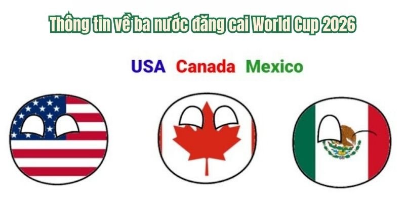 Thông tin về ba nước đăng cai World Cup 2026